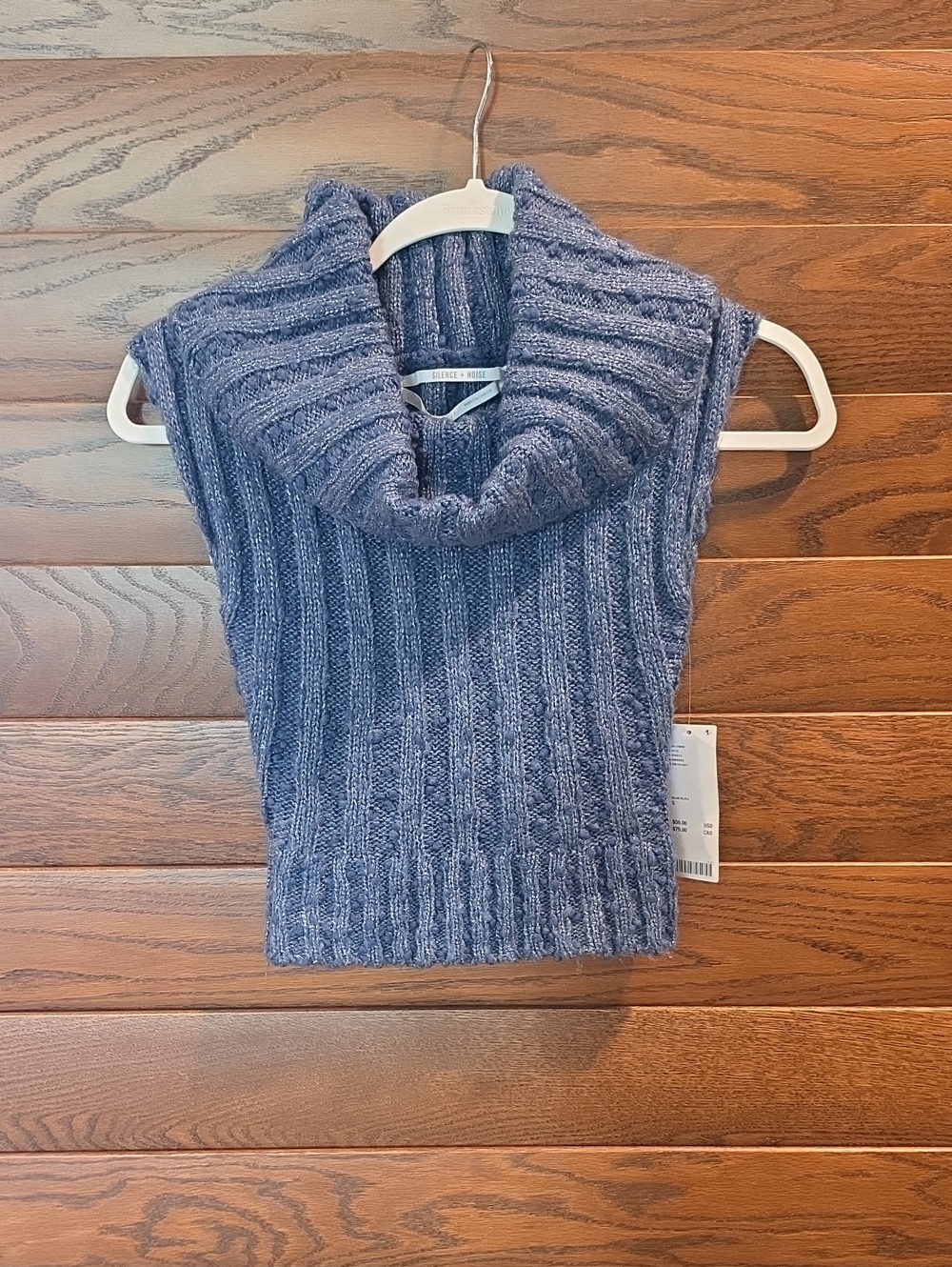 Urban Outfitters silence + noise Sleeveless Cowl Sweater in Heather Blue